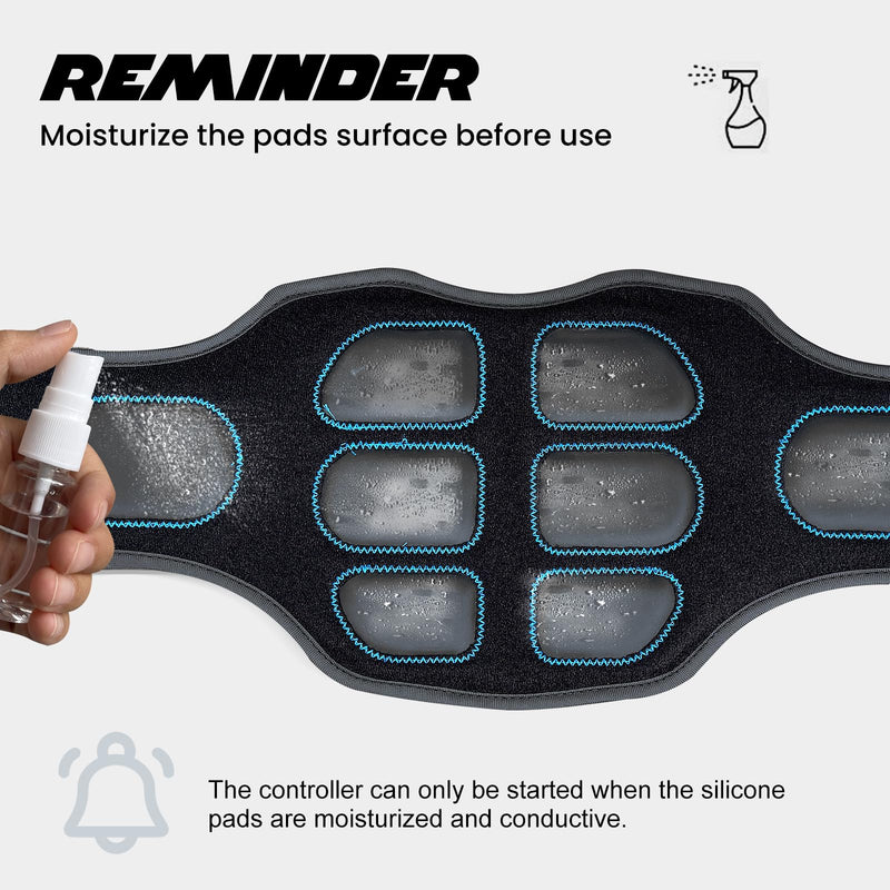 FDA Cleared - MHD TENS Muscle Stimulator - Dual TENS & PMS Functions, 12 Programs for Easy Abs Muscle Stimulation and Activation, Home Gym Use Blue