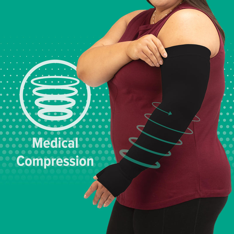 [Australia] - Juzo Soft 2001 20-30mmhg Standard Armsleeve with Silicone Top Band for Women, Regular 2 (II) Beige 