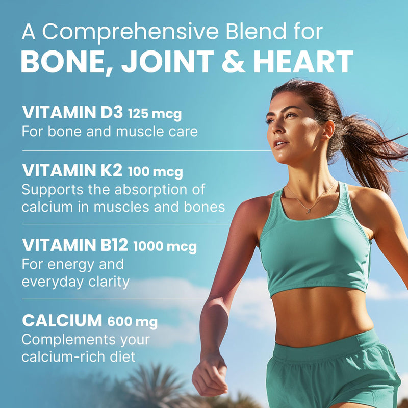 4-in-1 Calcium Supplements for Women & Men - Calcium Citrate with D3 K2 Vitamin 5000 IU - Calcium 600mg with Vitamin D3 K2 - Everyday Vitality Supplement - Vegan-Friendly, Gluten-Free (120 Capsules) | Bone Health and Everyday Wellness Support, Calcium ...