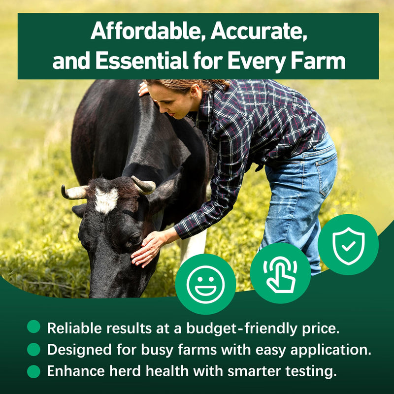 Bovine Pregnancy Test Kit - Includes 5 Tests, Rapid Results in 5-20 Minutes for Dairy & Beef Cows, Whole Blood, Serum & Plasma-Based Tests