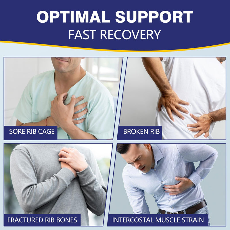 [Australia] - Rib Injury Binder Belt, Universal Men's Rib Cage Support Belt for Bruised, Fractured or Dislocated Ribs Protection, Post Surgery Compression Belly Band Wrap and Chest Support (Universal Male) Universal Male 