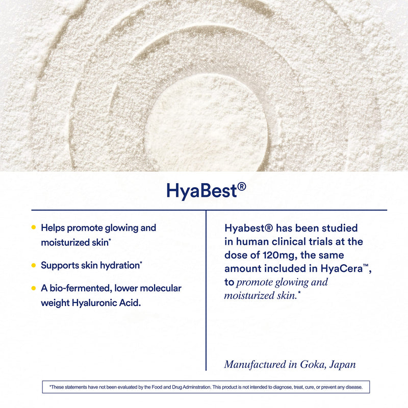 [Australia] - Ritual HyaCera Skin Supplement for Wrinkle Support, with Hyabest and Ceratiq for Skin Support, Hyaluronic Acid, Glycolipids, Ceramides, Gluten Free, Non GMO, Vanilla Essence, 30 Day Supply 