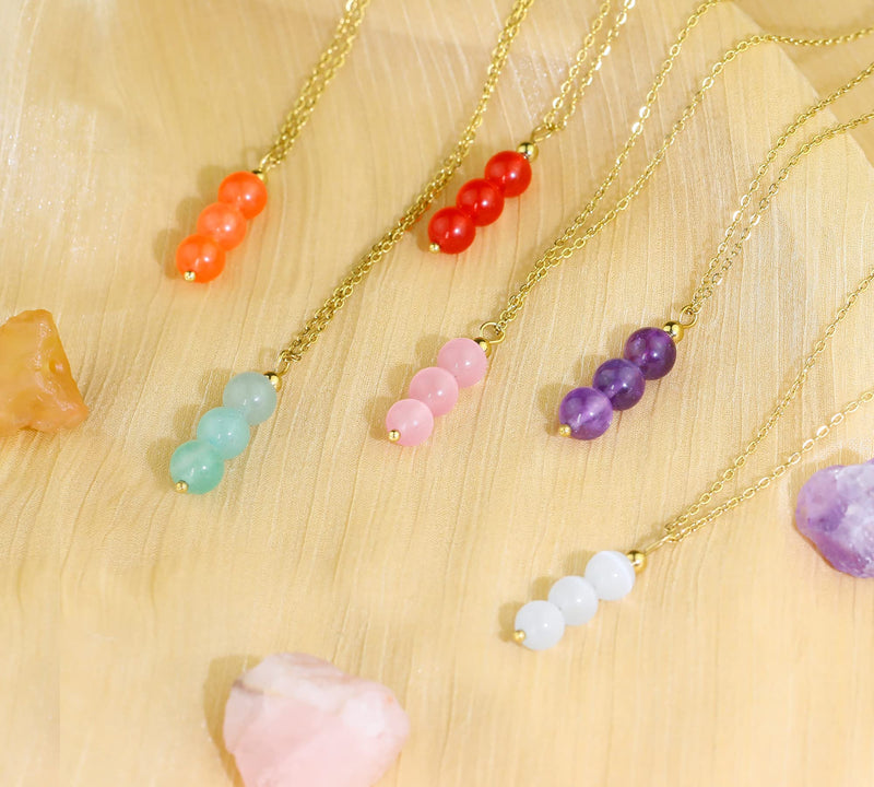[Australia] - SmileBelle Crystal Necklace, Jade Necklace for Women as Birthday Gifts 14k Gold Black Tourmaline Lockets as Birthstone Jewelry for Girls Dainty Crystal Jewelry as Anniversary Gifts Green Jade 