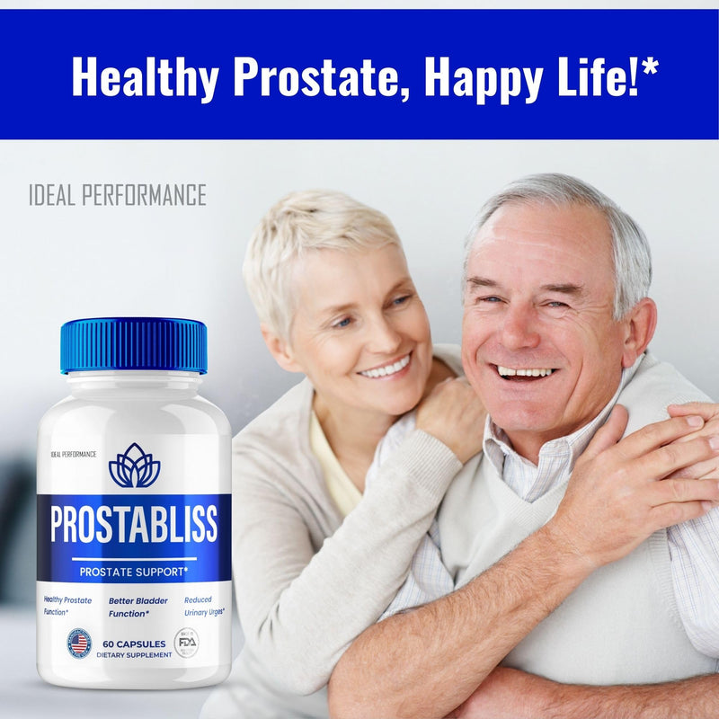 ProstaBliss Prostate Capsules - Official ProstaBliss Supplement Pills - Maximum Strength, All Natural Formula Support Prostate Health, Prosta Bliss Health Pastillas Reviews (60 Capsules)