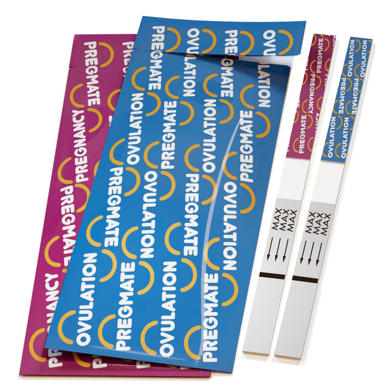 Pregmate 40 Ovulation and 10 Pregnancy Test Strips 50 Count (Pack of 1)