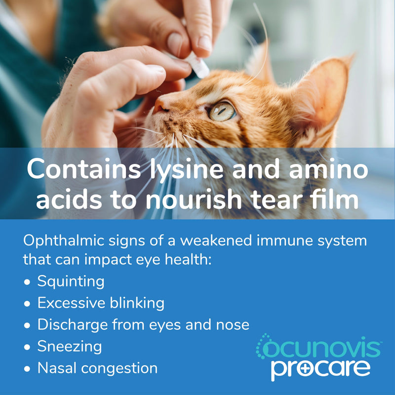 Sentrx Ocunovis ProCare Gel Eye Drops for Cats with Lysine, Eye Lube for Dogs, Patented BioHance for Dry Eyes, Allergies, 5 ml - PawsPlanet Australia