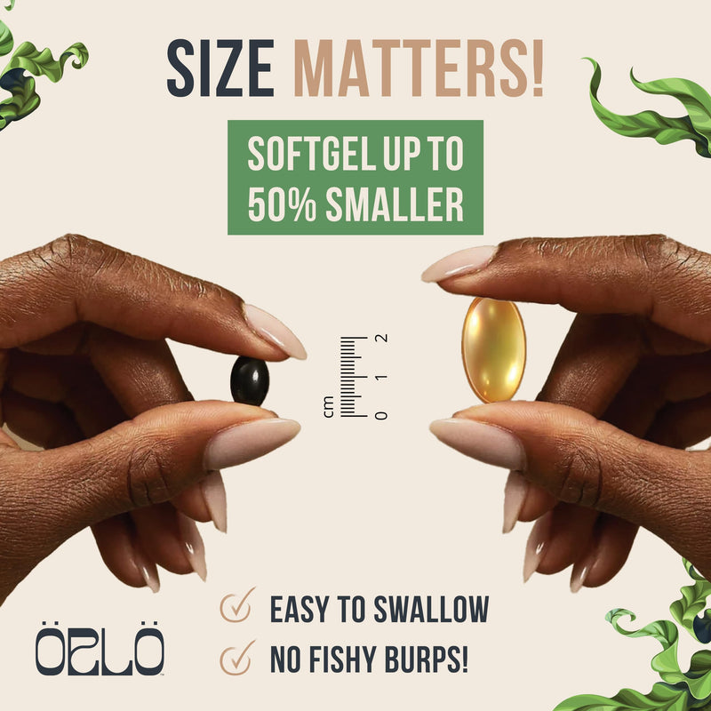 [Australia] - Orlo DHA - Vegan DHA Omega 3 Supplement - Triple STRENGTH Omega3s - Plant Based DHA & EPA Fatty Acids Algae Omega-3 Oil - Sustainable Krill or Fish Oil Alternative (60 Mini Softgels) 60 Softgels (1 Pack) 