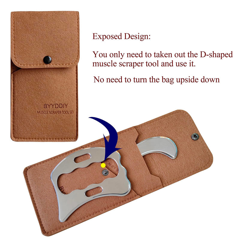 [Australia] - BYYDDIY SD 2 in 1 Stainless Steel GuaSha Muscle Scraper Tools Set,Scar Tissue Tool,Physical Therapy Tools,Muscle Scraping Tool,Massage Scraper,IASTM Tools,Soft Tissue Massage Tool (SD2) SD2 
