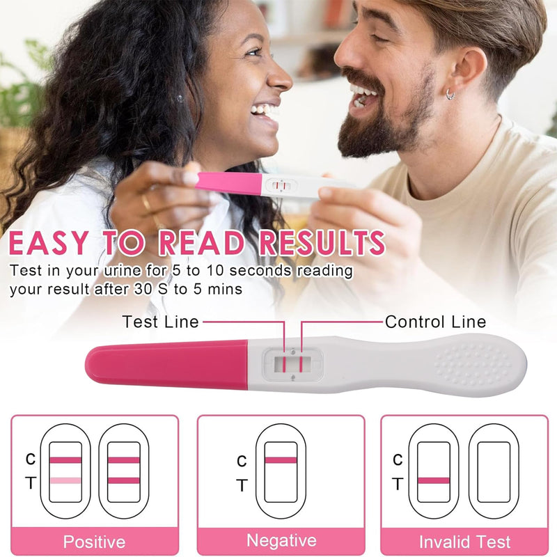 Pregnancy Test Early Detection, 3 Pack, 10 MIU/mL | Ultra-sensitive 10 mIU/mL hCG detection, Results in in 40 seconds, 6 days before missed period, Over 99% accurate 3 Count (Pack of 1)