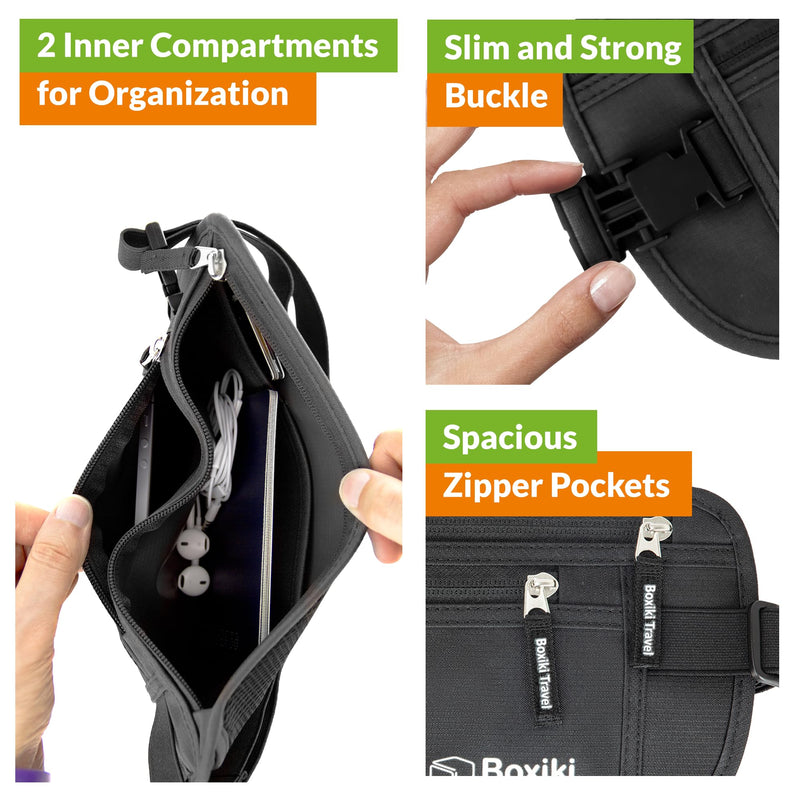 Complete RFID Travel Protection Set - RFID Blocking Sleeves and Hidden Money Belt - Safeguard Your Cards, Passport, and Valuables