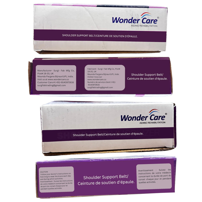 Wonder Care-Left Right Shoulder Immobilizer Arm Sling Elastic Brace for Clavicle Collar Bone Dislocation Subluxation Shoulder stabilizer Compression Brace After Rotator Cuff Surgery Size-5(46"-52")