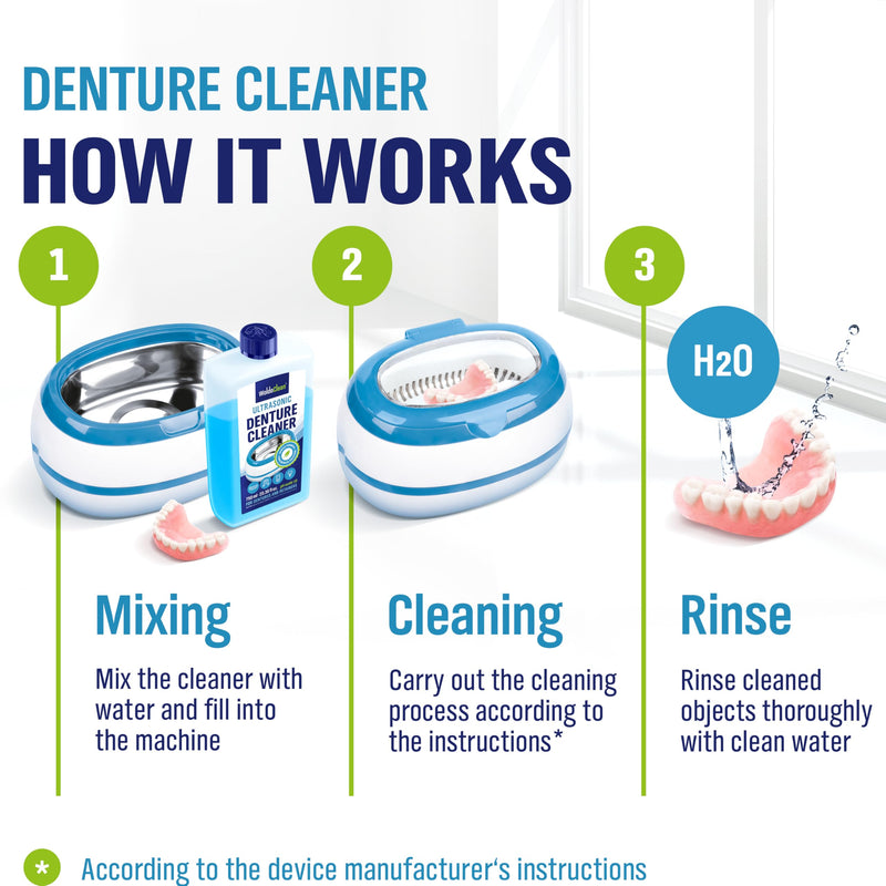 [Australia] - Ultrasonic Cleaner Solution for Dentures & Retainers - 25,36 fl oz Concentrate for ultrasonic Machines 