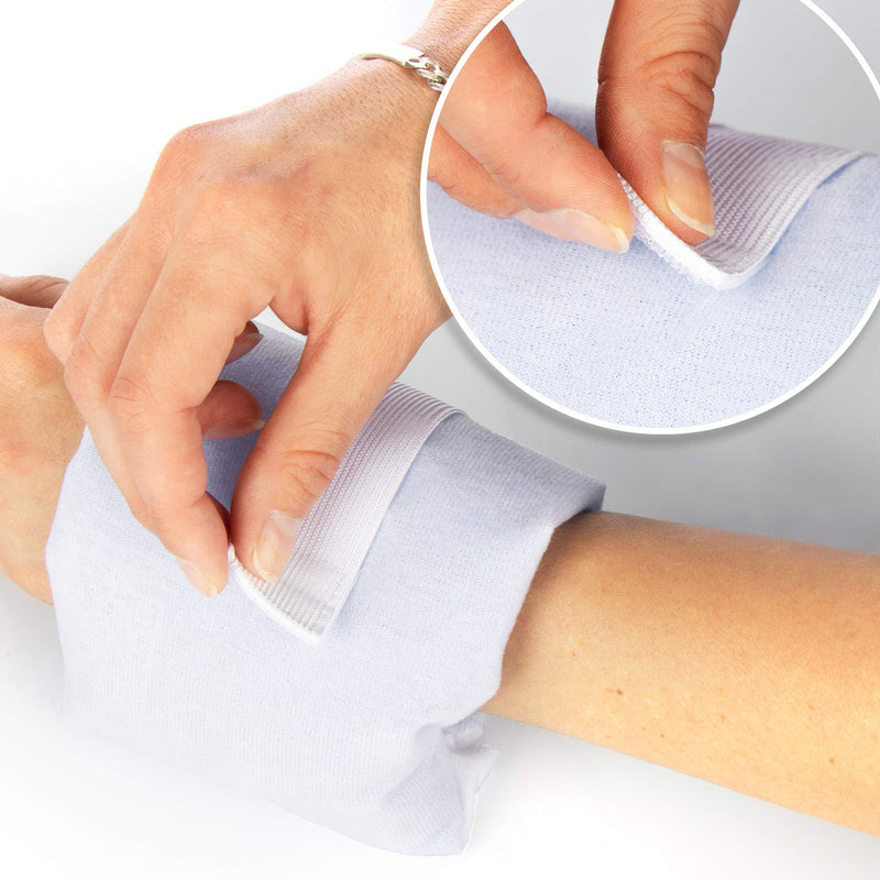[Australia] - com-four® 2x large multiple compresses 29 x 12 cm with premium reusable fleece cover, cold and warm compresses with gel cooling pack, protective cover with elastic band, microwave safe - Made in Germany 