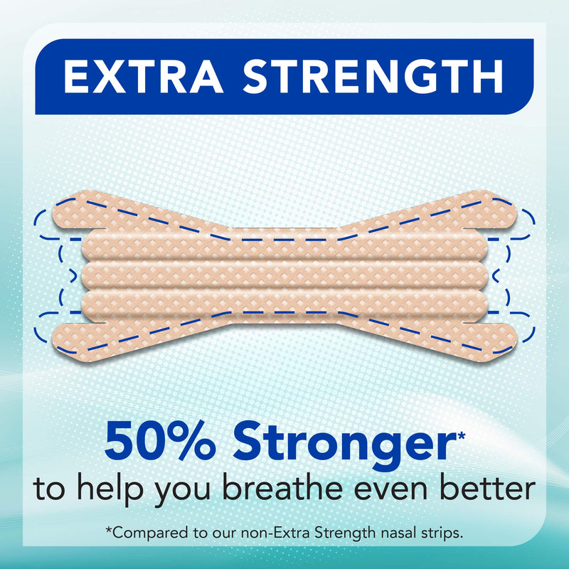 [Australia] - Extra-Strength Nasal Strips, Tan 50 ct | Works Instantly, Breathe Better, Nasal Congestion Relief, Stops Snoring, Cold & Allergy, Extra Strength Tan 