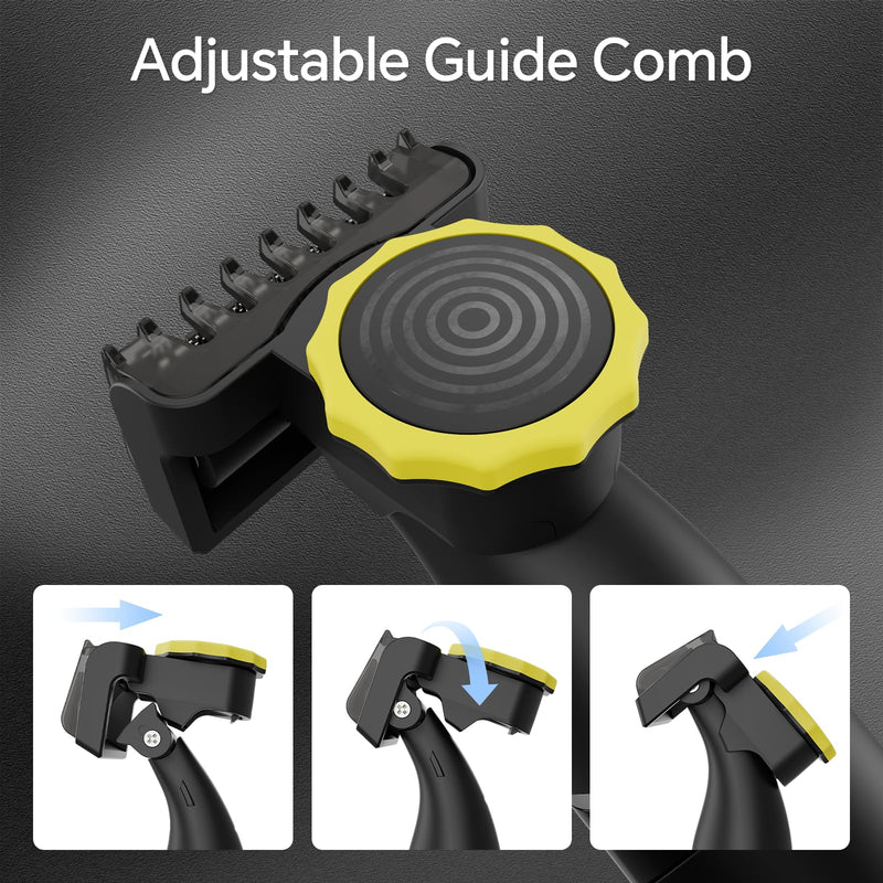 [Australia] - RUIM Nose Hair Trimmer for Men, 3-in-1 Painless Eyebrow & Body Groomer, Waterproof Electric Razor for Ear, Beard Stubble and Sensitive Areas, 360° Rotation, USB-C 