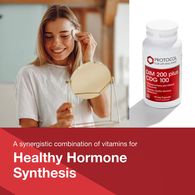[Australia] - PROTOCOL FOR LIFE BALANCE DIM 200 Plus CDG - 200mg - Calcium & DIM Supplement - for Cleanse Detox & Hormone Metabolism - Calcium D Glucarate - Non-GMO & Kosher - 90 Veg Caps 