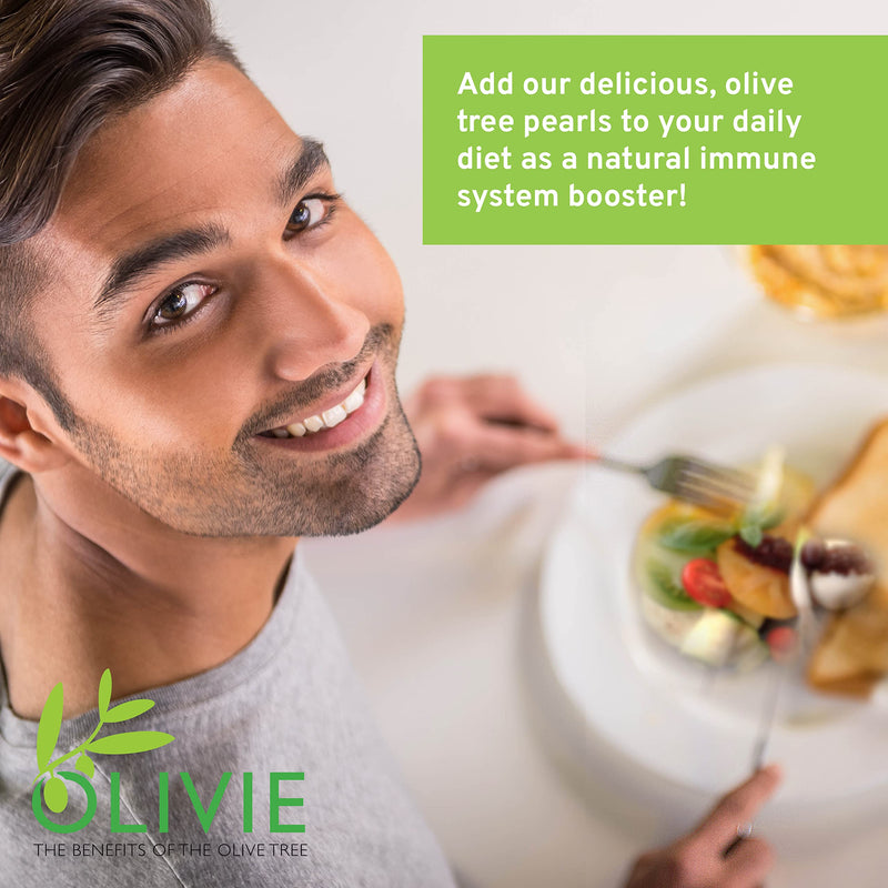 [Australia] - Olive Leaf and Fruit Extract PowerUp Pearls by OLIVIE | Organic Polyphenols Supplement | Moroccan Desert Olive Oil Pearl Scrub for Skin | Antioxidant Immune System Booster | 340g Jar 340 grams 