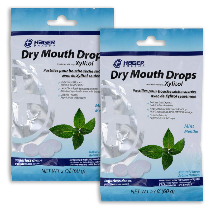 [Australia] - Dry Mouth Drops - Mint - Gluten Free - 2 oz (Pack of 2) 