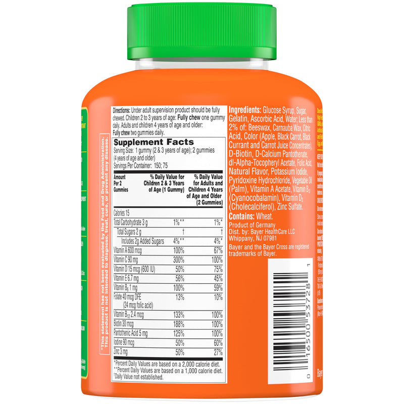 Flintstones Gummies Kids Vitamins with Immunity Support*, Kids and Toddler Multivitamin with Vitamin C, Vitamin D, B12, Zinc & more, Orange 150ct 150 Count (Pack of 1)