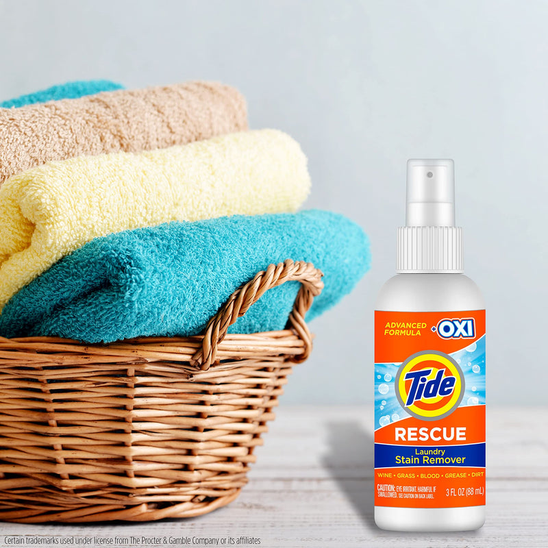 [Australia] - Tide Laundry Stain Remover with Oxi, Rescue Clothes, Upholstery, Carpet and more from Tough Stains, Enzyme Stain Remover, Travel Essential Spray, 3oz (Pack of 3) 3 Fl Oz (Pack of 3) Unscented 