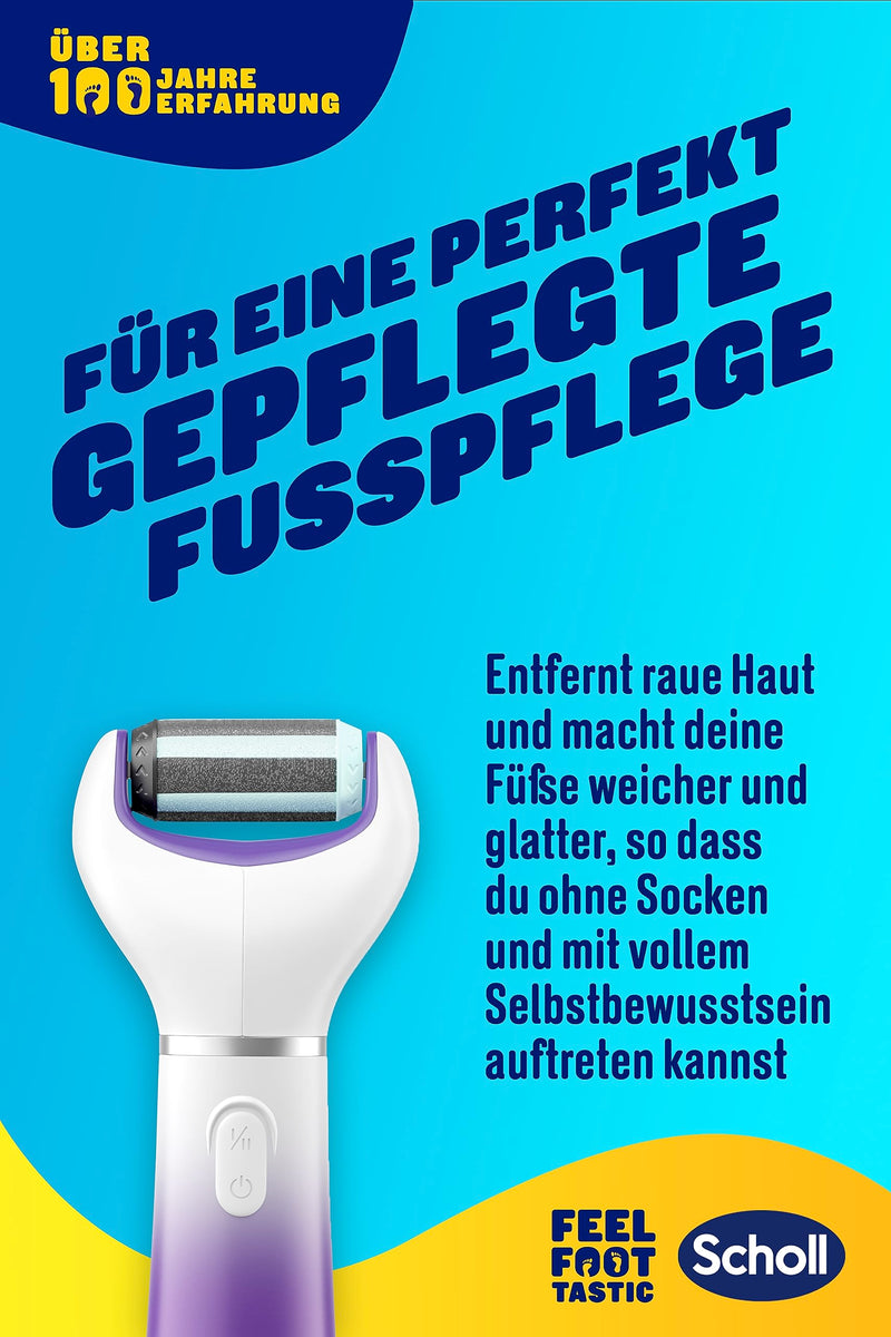 [Australia] - Scholl Expert Care 2-in-1 File & Smooth electric callus remover, callus removal for silky soft feet, electric purple 