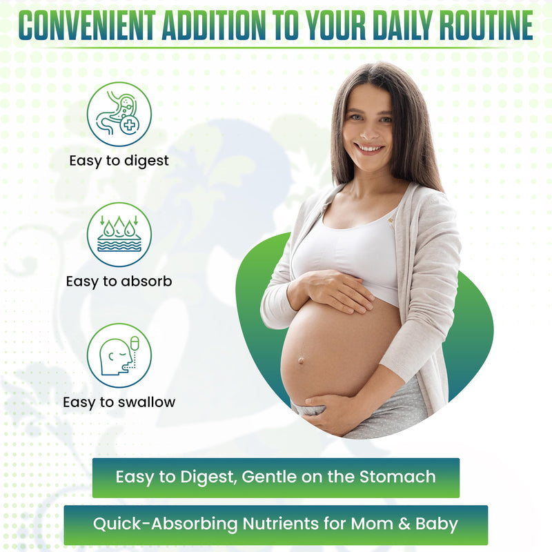Pregnancy Multivitamin | 800 µg Folic Acid, Iron, Vitamins D3 and C, Omega-3, B Complex, Zinc and Probiotics, Prenatal Support for Mom’s Energy, Immunity, and Baby's Growth | 90 Tablets 90 count (Pack of 1)