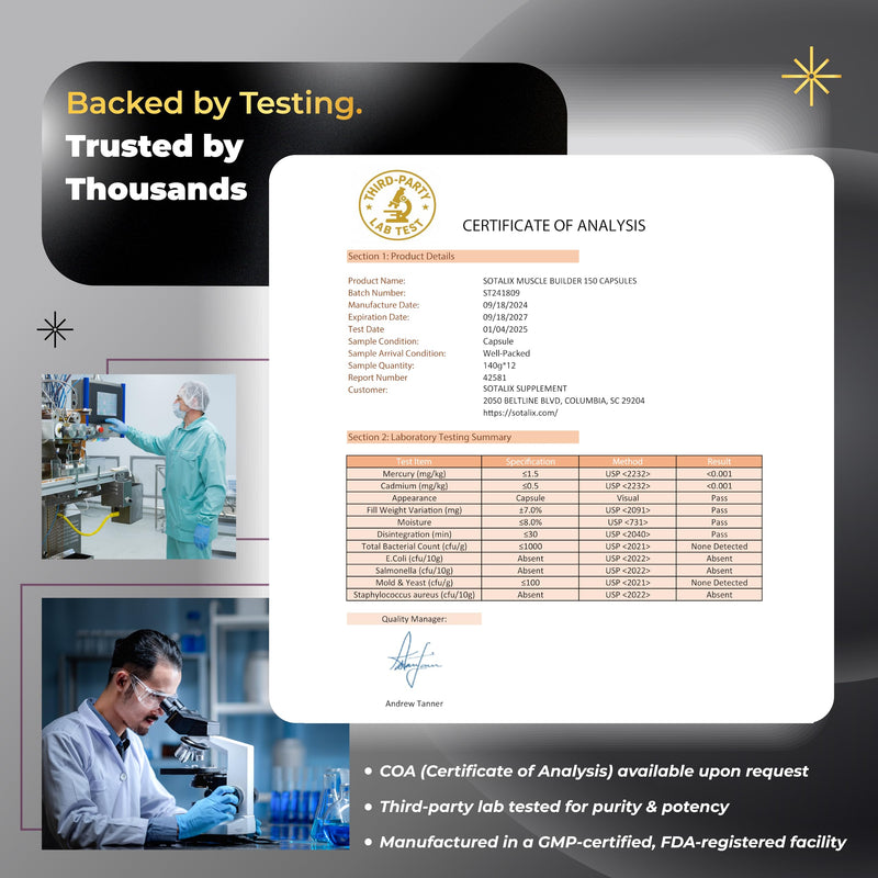 [Australia] - Ultra Muscle Builder Supplement with L-Arginine & Tribulus ‚Äì Sports Training Support ‚Äì 150 Capsules (150-Day Supply) 