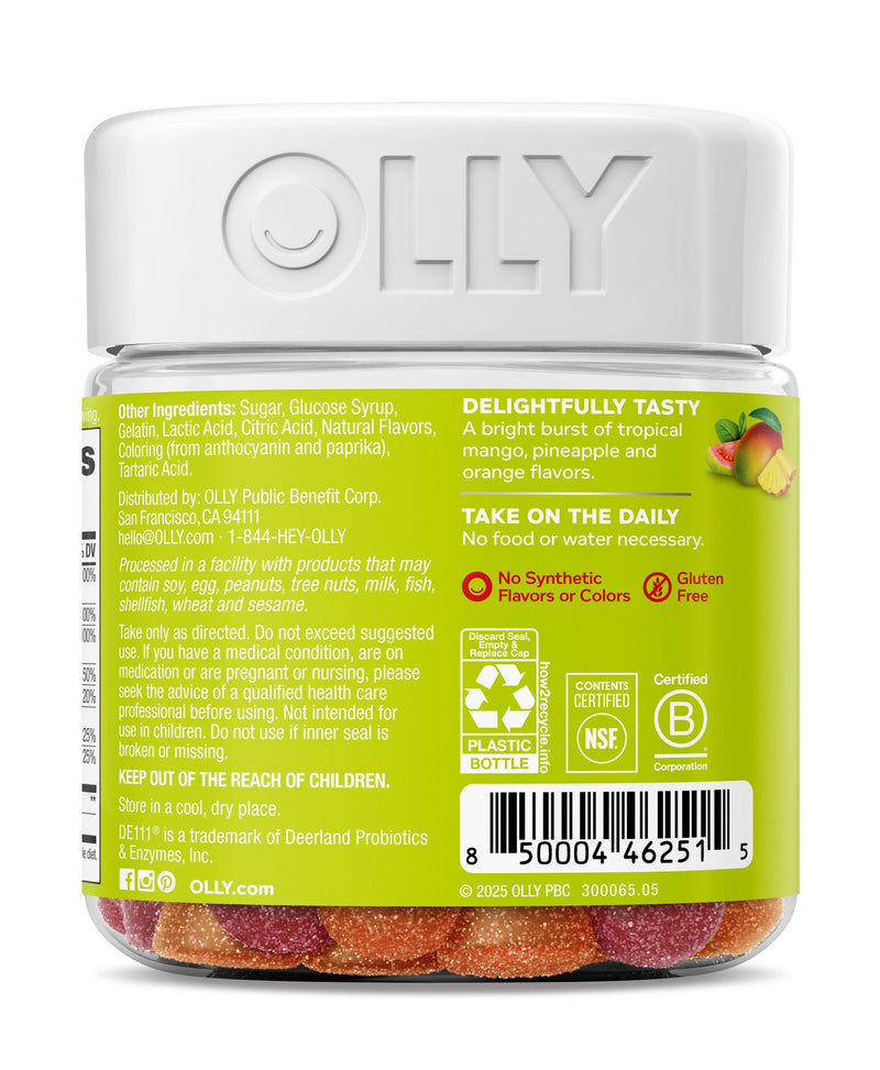 OLLY Multi + Probiotic Gummy Vitamin, Digestive & Immune Support*- 70 Count 1 Count (Pack of 70)