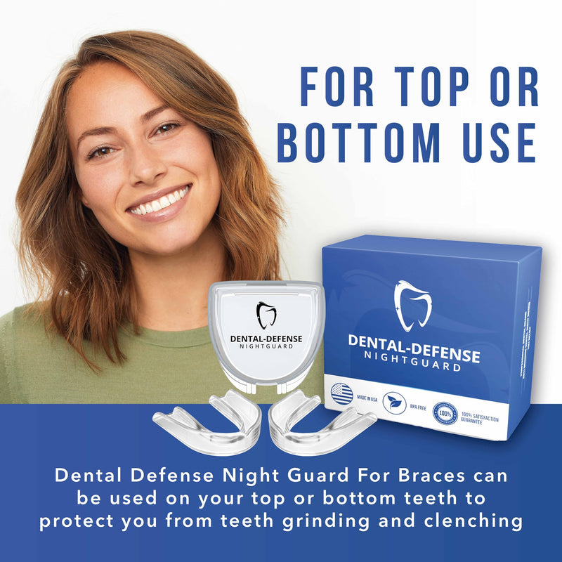 [Australia] - Professional Mouth Guard - 2 Pack Night Guard for Teeth Grinding & Clenching Relief, Protects Teeth at Night, Ideal for Comfort & Protection (Clear) Clear 