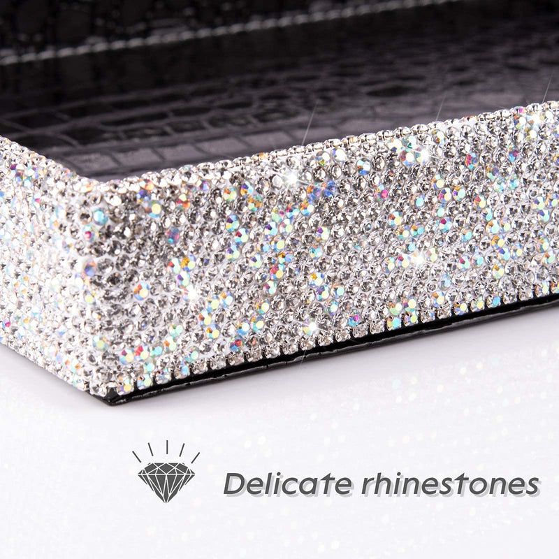 KEYPOWER Glitter Sequin Travel Makeup Bag & Jewelry or Makeup Storage Tray Silver