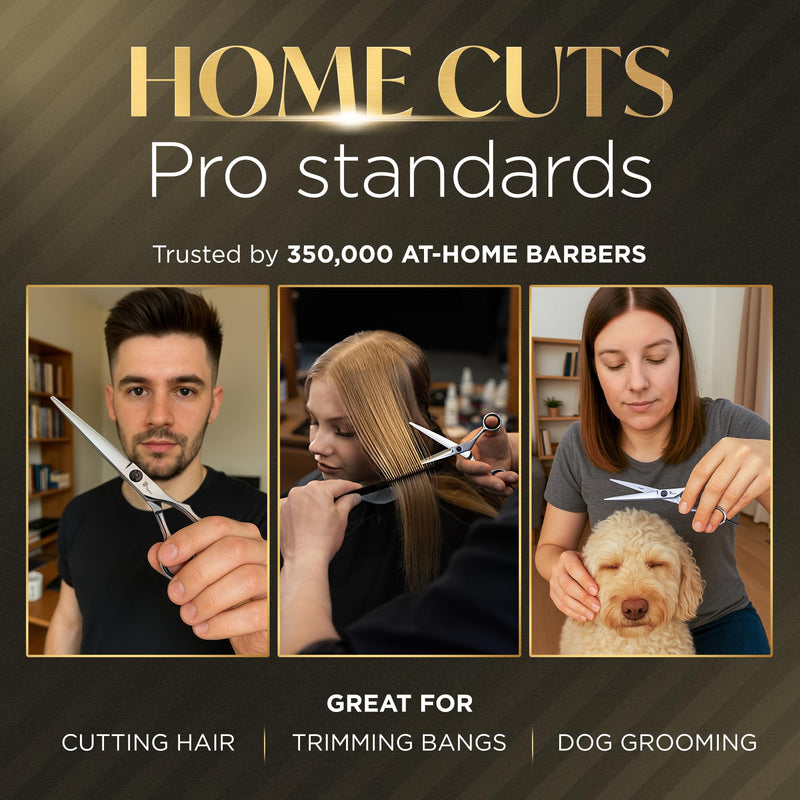 [Australia] - Fagaci Hair Cutting Scissors 6" Razor-Sharp, Professional Hair Scissors for Haircutting with Precise Cut, Haircut Barber Shears with Lasting Sharpness and Durable Steel, Shears for Women and Men Hair Cuttings Scissors 