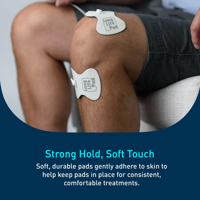 OMRON Long Life Pads for TENS Unit Muscle Stimulator - Large | Drug-Free Pain Relief - Includes 2 Reusable TENS Unit Pads - Durable, Reusable & Washable Large Pads
