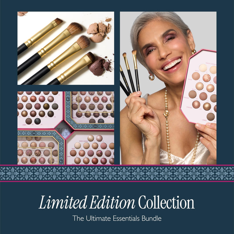 [Australia] - LAURA GELLER NEW YORK Holiday 2025 Ultimate Essentials - The Ultimate Palette 31 Baked Eyeshadows Minimalism Maximized + Shadow Skills 4PC Eye Brush Set 