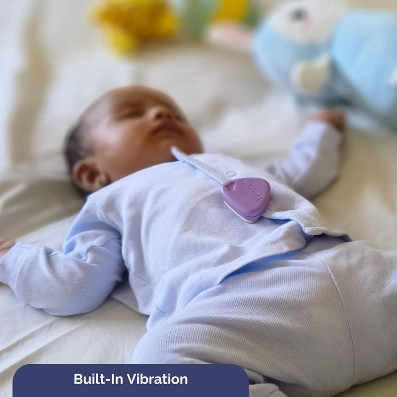 [Australia] - Bellybutton Baby Movement Monitor for Peace of Mind with Gentle Vibration, App Alerts, Easy Clip, Portable & Baby-Safe Design (Blue) 