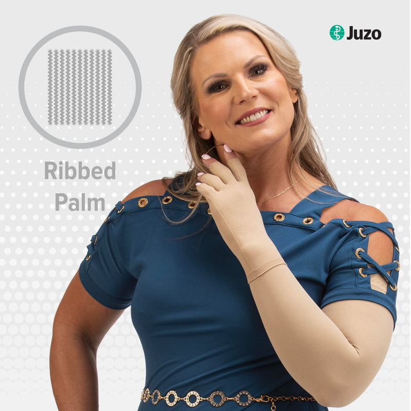 Juzo Basic 4411ad 20-30mmhg Knee-High Closed Toe Compression Stocking,Black,L Right