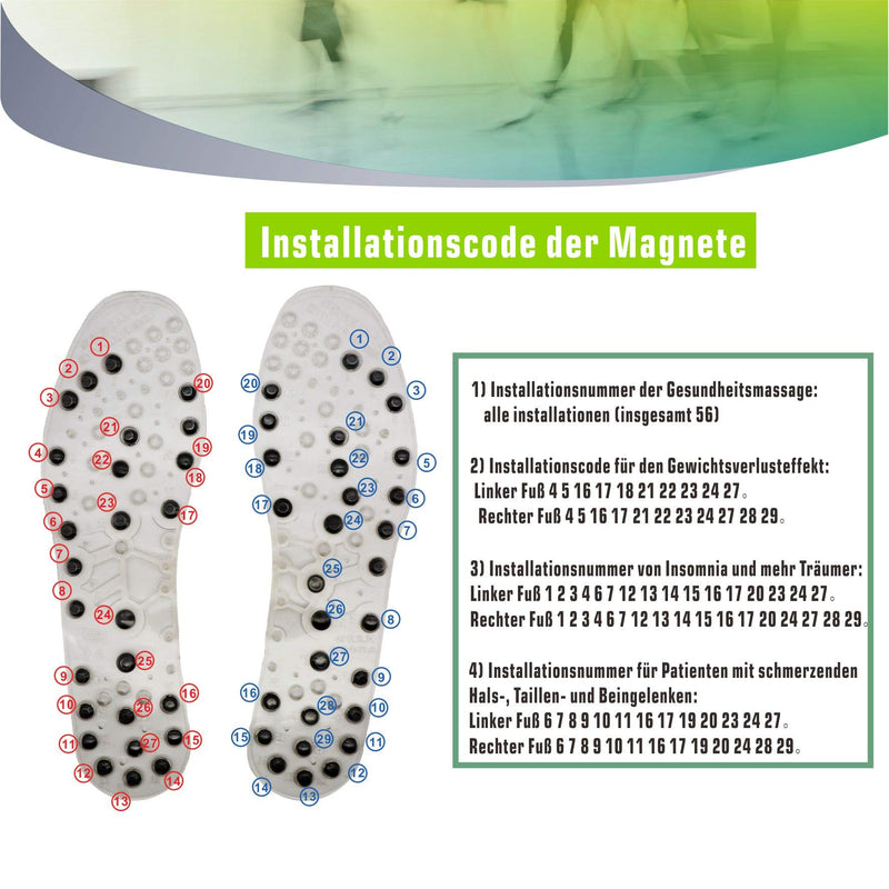 [Australia] - Magnetic massage insoles, healthy and breathable foot acupoint massage insoles magnetic - suitable for everyday use acupressure shoe insoles - promote blood circulation - relieve fatigue 43-44 transparent 