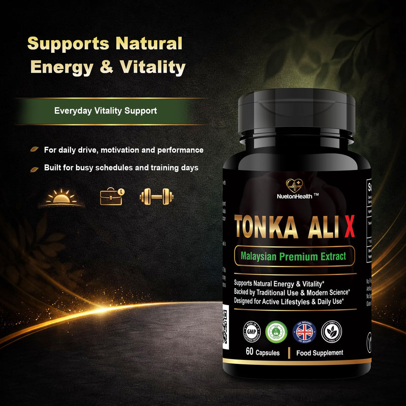 Tonka Ali X – Premium Malaysian Root Extract for Daily Energy & Wellness – Plant-Based Daily Support – 60 Vegan Capsules