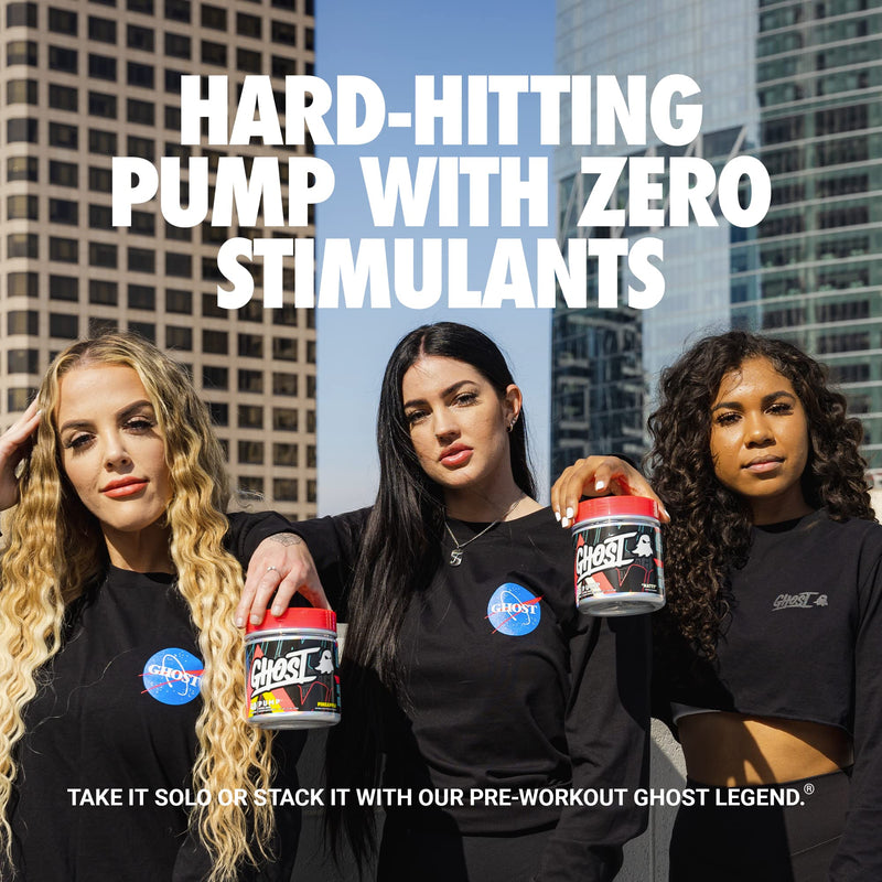 [Australia] - GHOST Pump Nitric Oxide Powder, Warheads Sour Watermelon - 40 Servings - Sugar & Stim-Free Pre-Workout Supplements- L-Citrulline, Arginine Nitrate & L-Glutathione - Soy & Gluten-Free, Vegan 