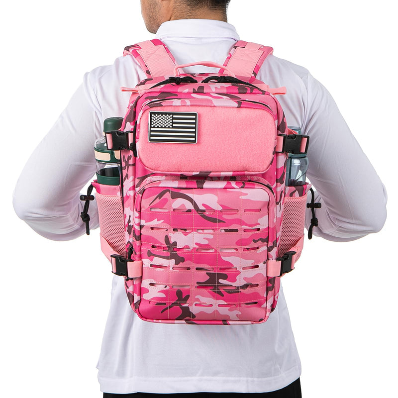 QT&QY 25L Tactical backpack & Tactical Toiletry Bag(Pink Camo)