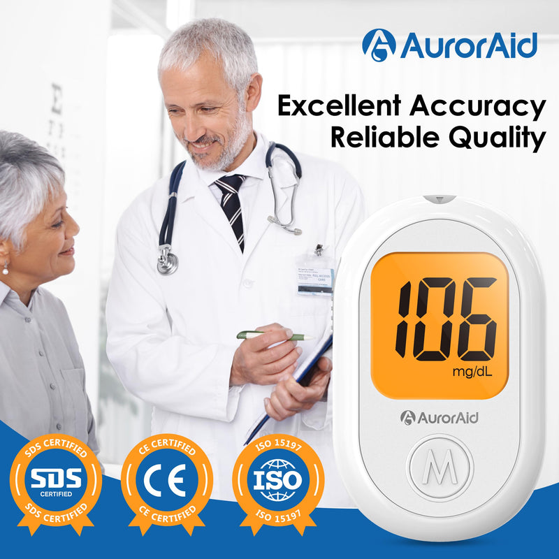 [Australia] - G-426 Blood Glucose Monitor Kit - 100 Test Strips and 100 Lancets for Home Use, 500 Memory, Glucometer with Control Solution, No Coding, Diabetes Testing, Blood Glucose Monitoring System 