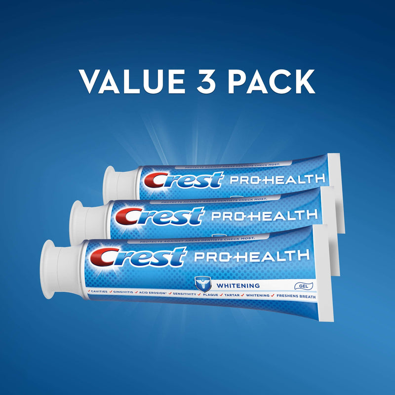 Crest Pro-Health Whitening Gel Toothpaste, 4.6 oz, 3 Count, Triple Mint 4.6 Ounce (Pack of 3)