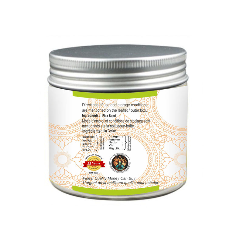 [Australia] - Greenwood Essential Pure Flax Seed Powder (Linum usitatissimum) Organic Certified 100gm (3.5 oz) 