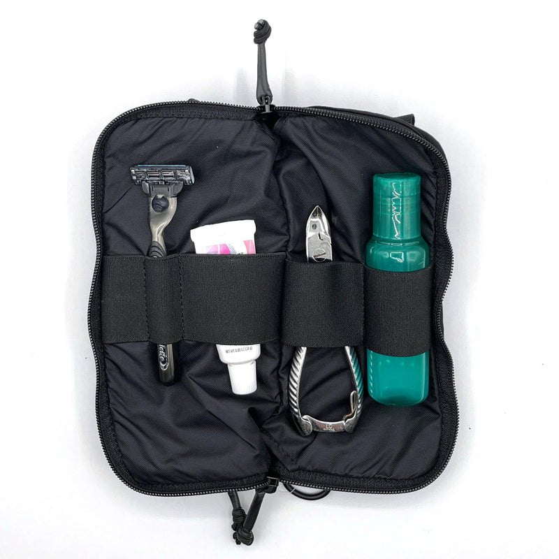 Travel Pouch - Lightweight Portable Storage with Multiple Dividers and Pockets – 10”x8”x1.5” – Black Cordura