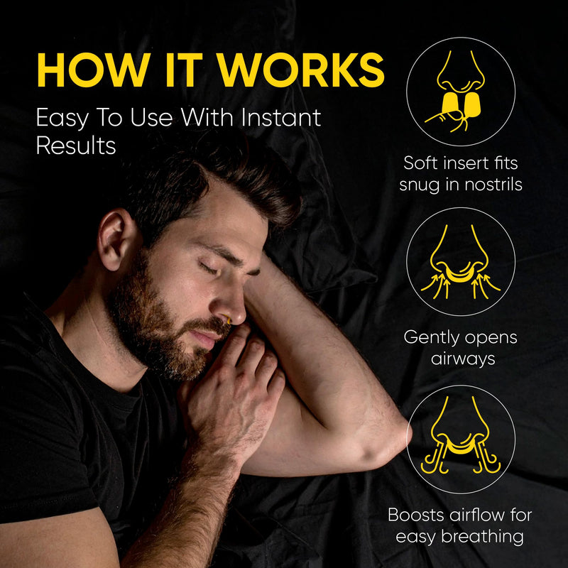 [Australia] - Anti Snoring Devices ‚Äì Nasal Dilators - Nose Clips for Snore Relief & Better Sleep ‚Äì Comfortable Silicone Snore Stopper ‚Äì Anti Snoring Nose Vents ‚Äì 8 Pack + Travel Case 12 Yellow 