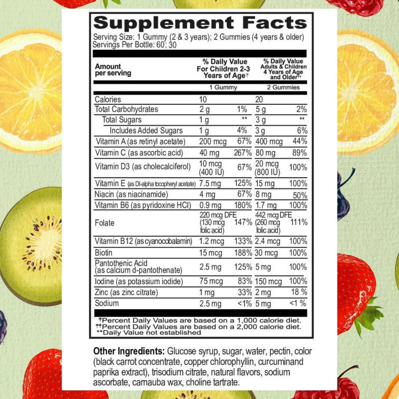 [Australia] - Go Healthy Multivitamin Gummies for Kids, Vegetarian Gummy Vitamins, Non-GMO, Gluten Free, Kosher & Halal - 30 Servings 