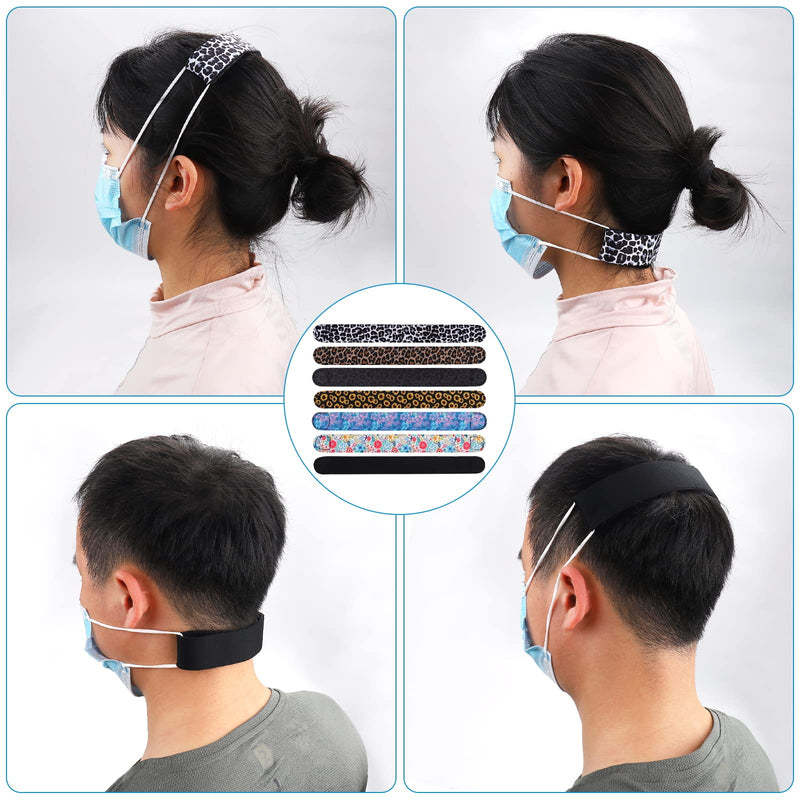 [Australia] - Neoprene Face Mask Ear Savers, Comfortable Mask Extender for Relief Ear Pain, Cute Mask Extender Strap, Adjustable Reusable Lightweight Mask Holder with Magic Hook Tape for Teens & Adult. Black Set 