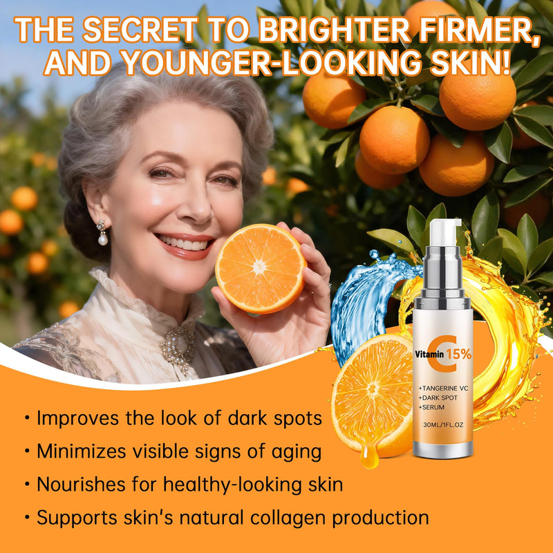 Super Vitamin C Serum for Women Over 70 Vitamin C Face Serum for Skin Care, Hyaluronic Acid for Face Dark Spot Remover, Anti Aging, Lifts and Firms, Fights Wrinkles 1fl. oz. 1Pcs