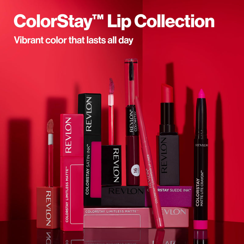 Revlon ColorStay Overtime Lipcolor, 080 Keep Blushing, 0.07 fl oz | Dual-ended liquid lipstick with clear lip gloss. Moisturizing ingredients. Won't smudge, bleed or feather. 0.07 Fl Oz (Pack of 1)