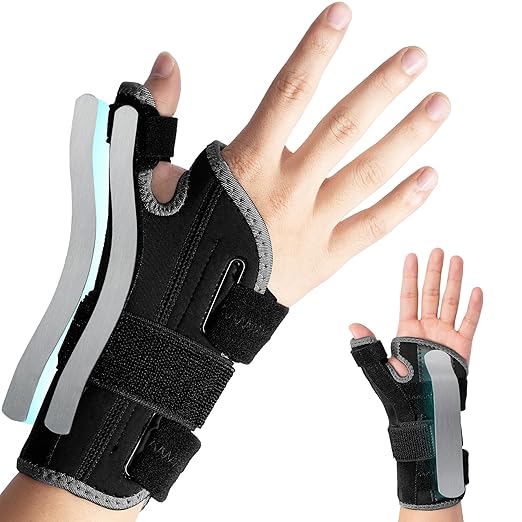 Wrist Brace & Thumb Spica Splint, for De Quervain's Tenosynovitis, Tendonitis, Carpal Tunnel & Arthritis Wrist Support Thumb Splint (Right Hand - Medium) Right-M
