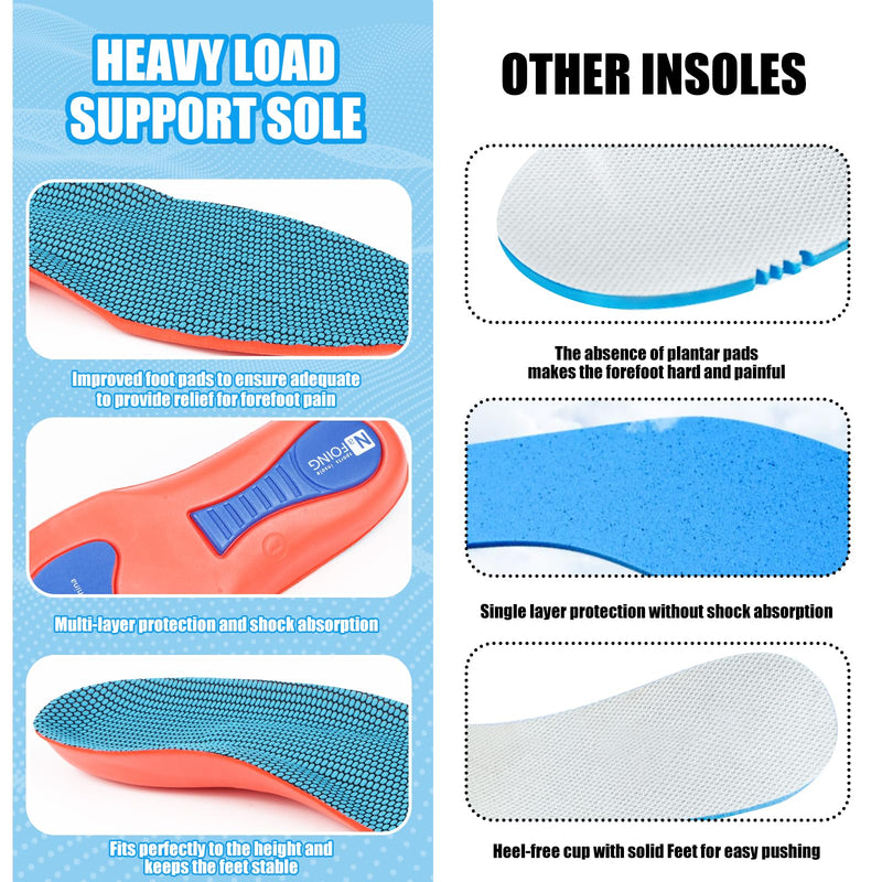 [Australia] - KFDDRN Pack of 2 insoles, work shoes, flat splayed foot insoles, Norelie insoles, plantar fasciitis, flat foot insoles, insoles for men and women, work shoes for everyday use and work (41-42) 41-42 